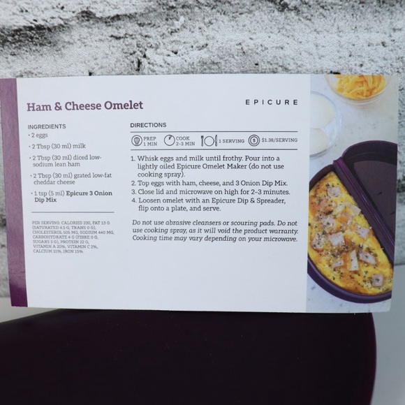 Epicure Omelet Maker FDA Silicone Non Stick Microwavable Healthy Eating 250ML - Picture 2 of 10